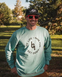 The Carpe Diem Crewneck Sweatshirt - Seafoam/Black