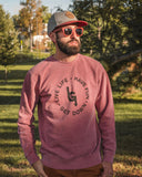 The Carpe Diem Crewneck Sweatshirt - Maroon/Black